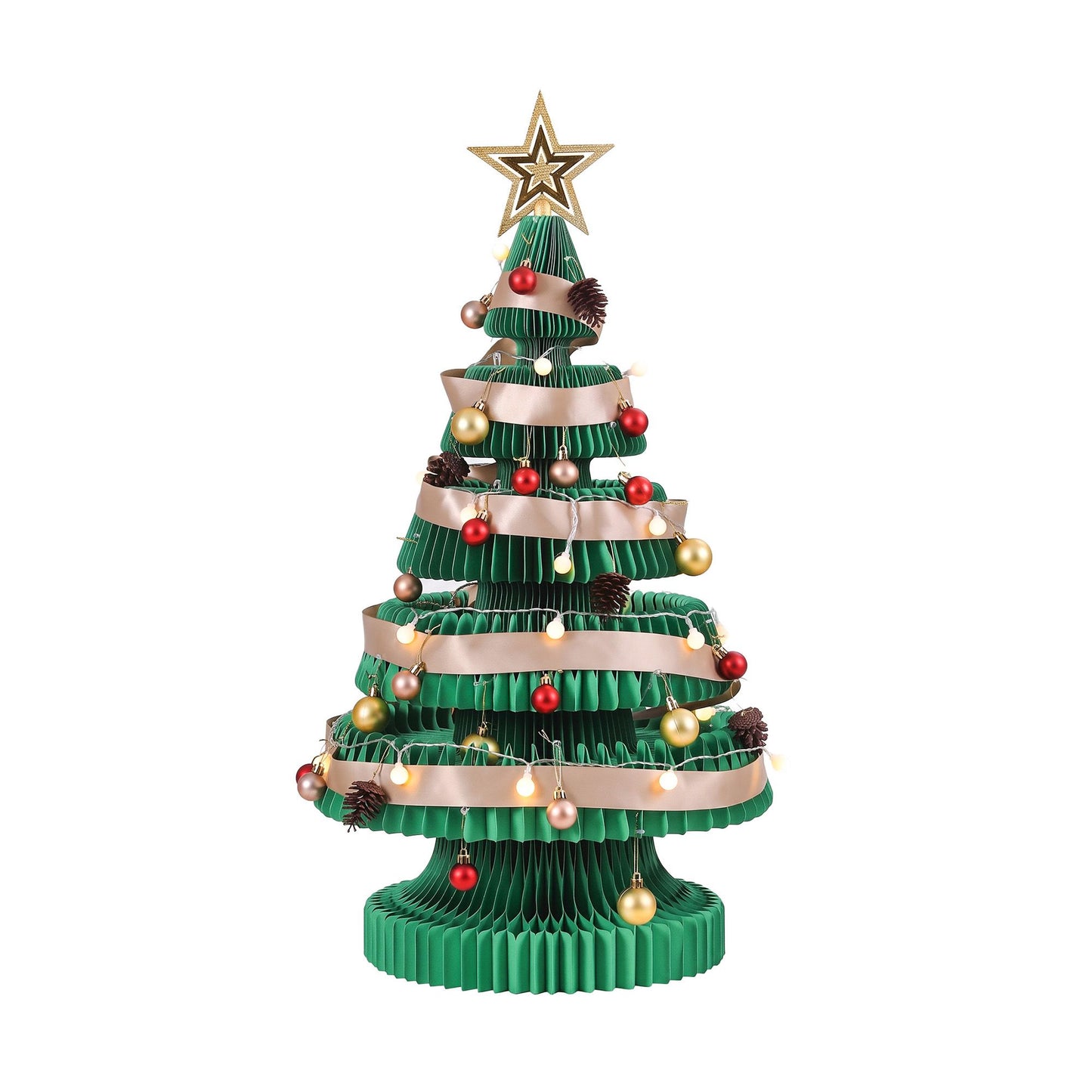 Jingle Jollys Paper Christmas Tree - 87cm - Green