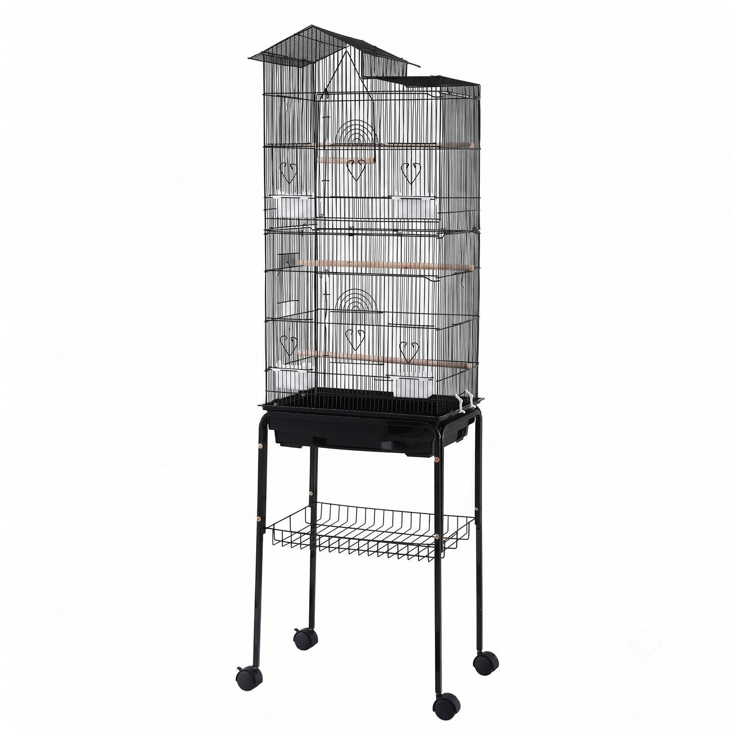 i.Pet 158cm Bird Cage with Stand - Black