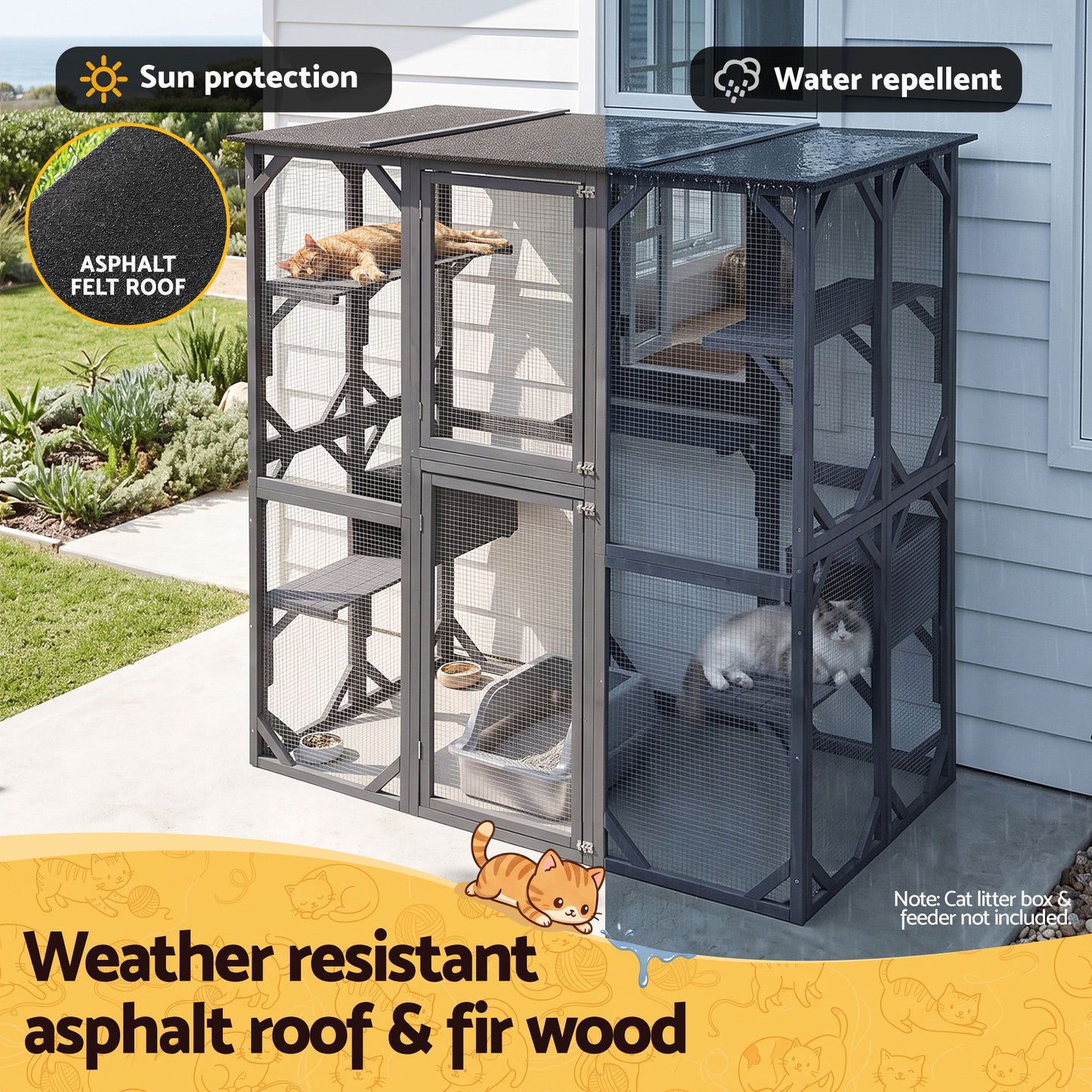 i.Pet Outdoor Cat House - 181cm