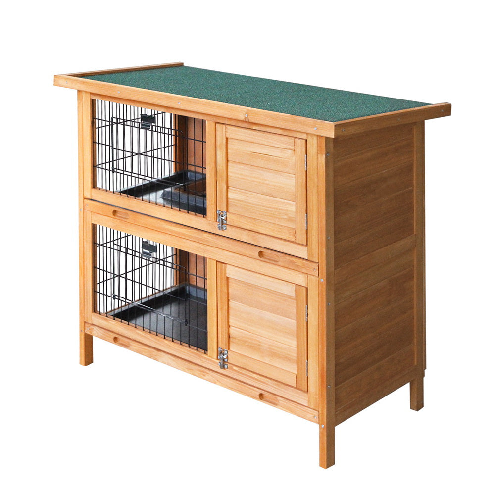Rabbit Hutch Chicken Coop 91.5x45x82cm