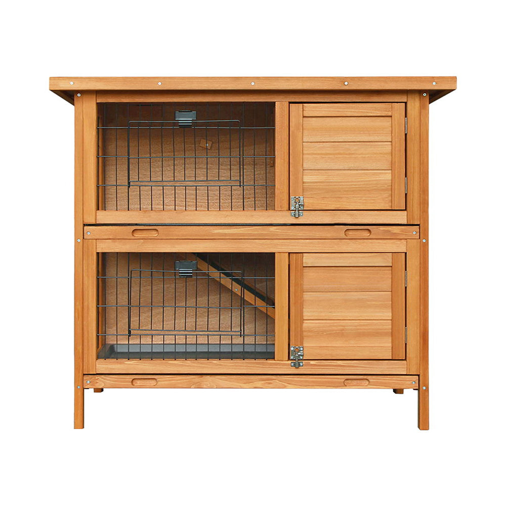 Rabbit Hutch Chicken Coop 91.5x45x82cm