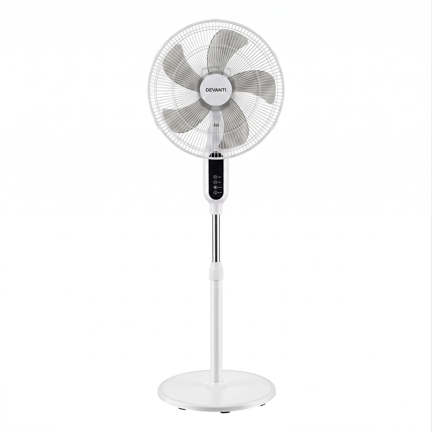 Devanti 16-inch Pedestal Fan with Remote - White