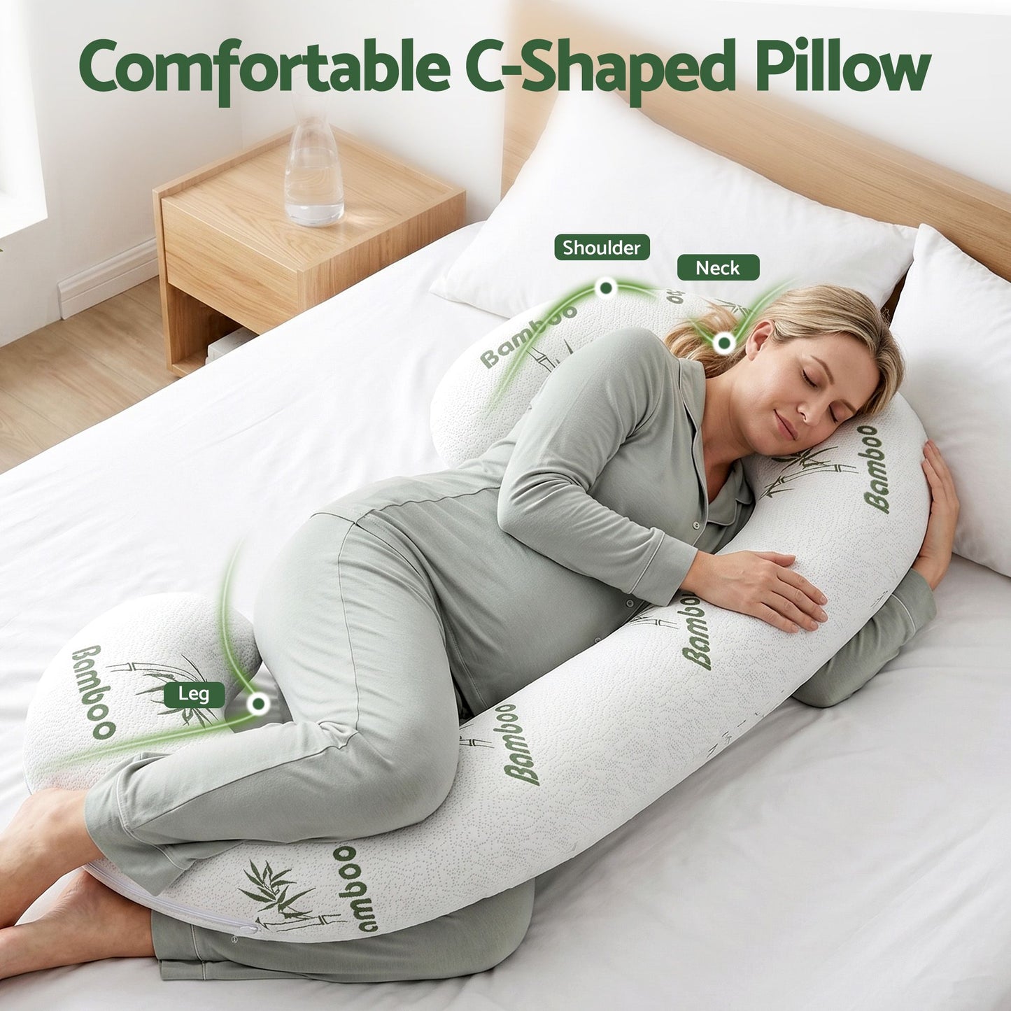 Giselle Bedding C-Shaped Pregnancy Pillow