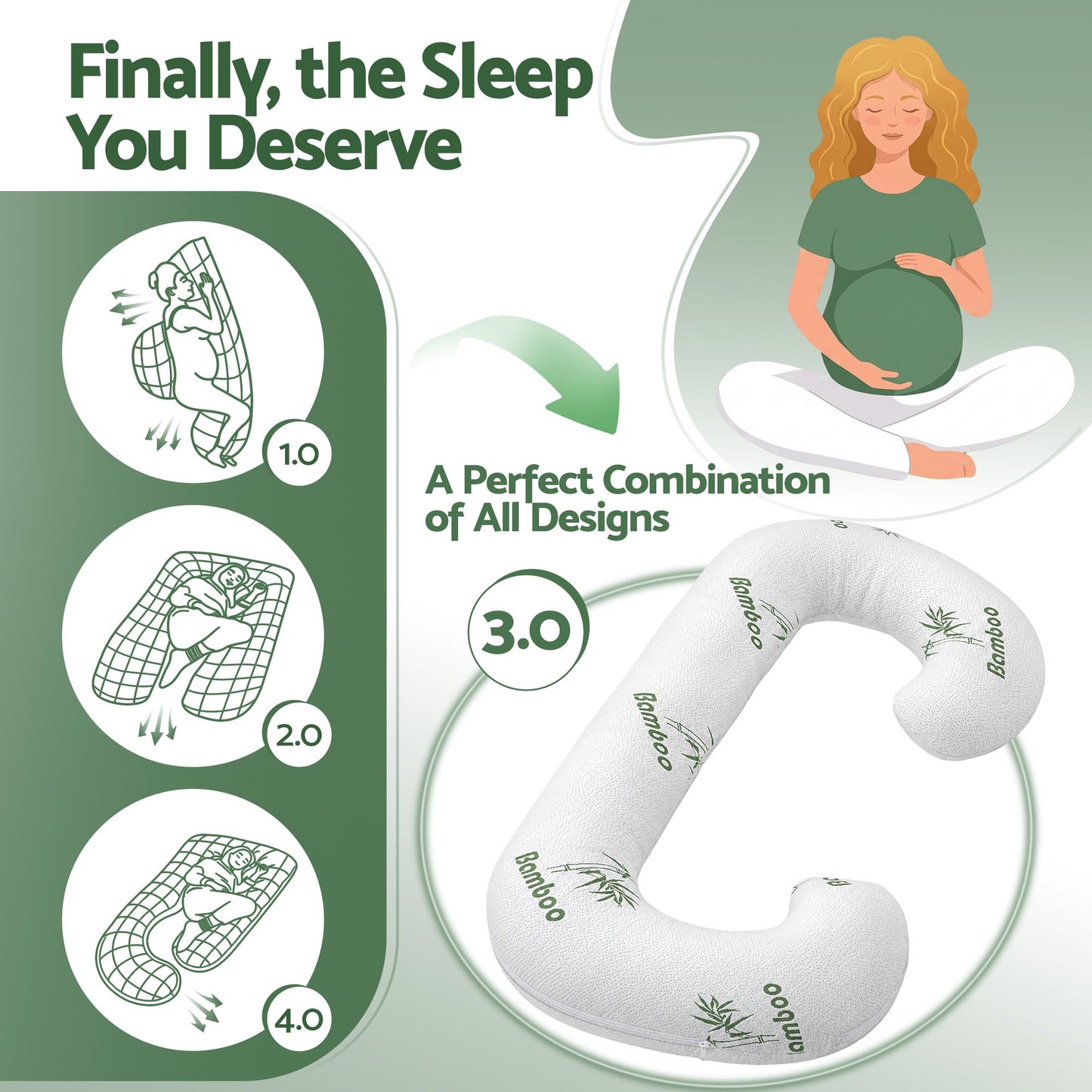 Giselle Bedding C-Shaped Pregnancy Pillow