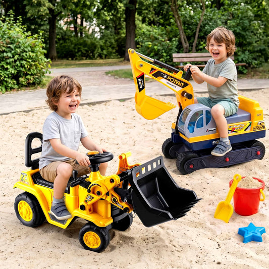 Keezi Ride-On Bulldozer & Digger Toy