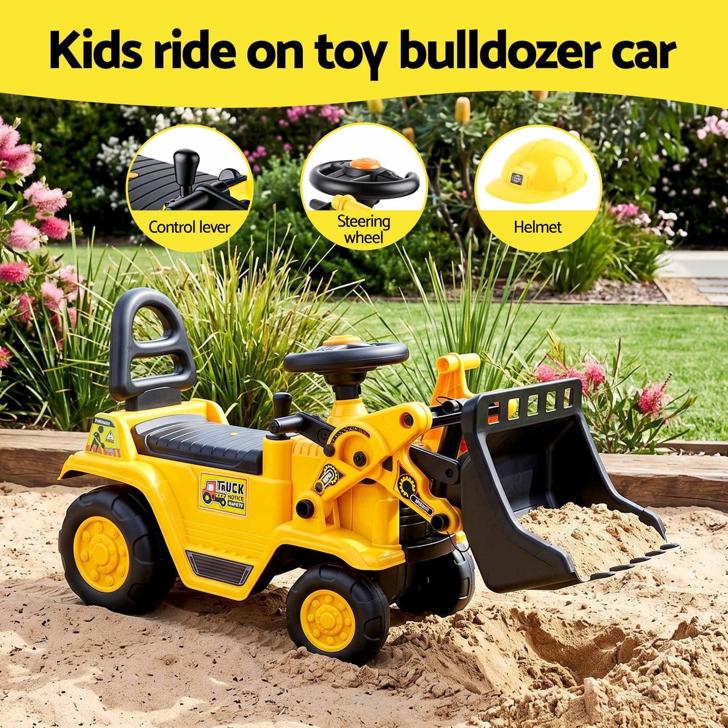 Keezi Ride-On Bulldozer & Digger Toy