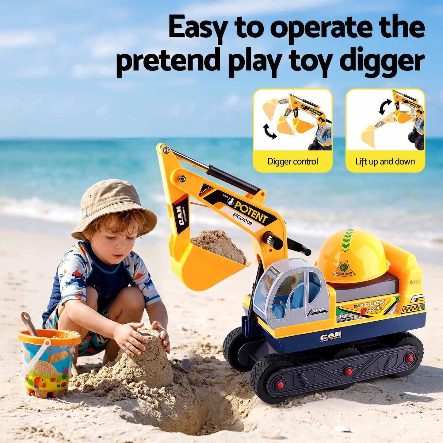 Keezi Ride-On Bulldozer & Digger Toy