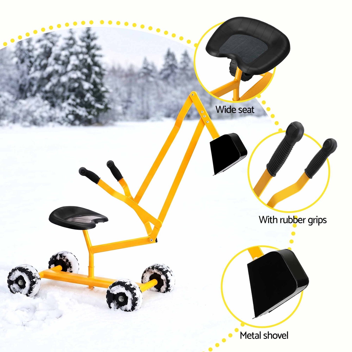Keezi Ride-On Digger with Sand & Water Table