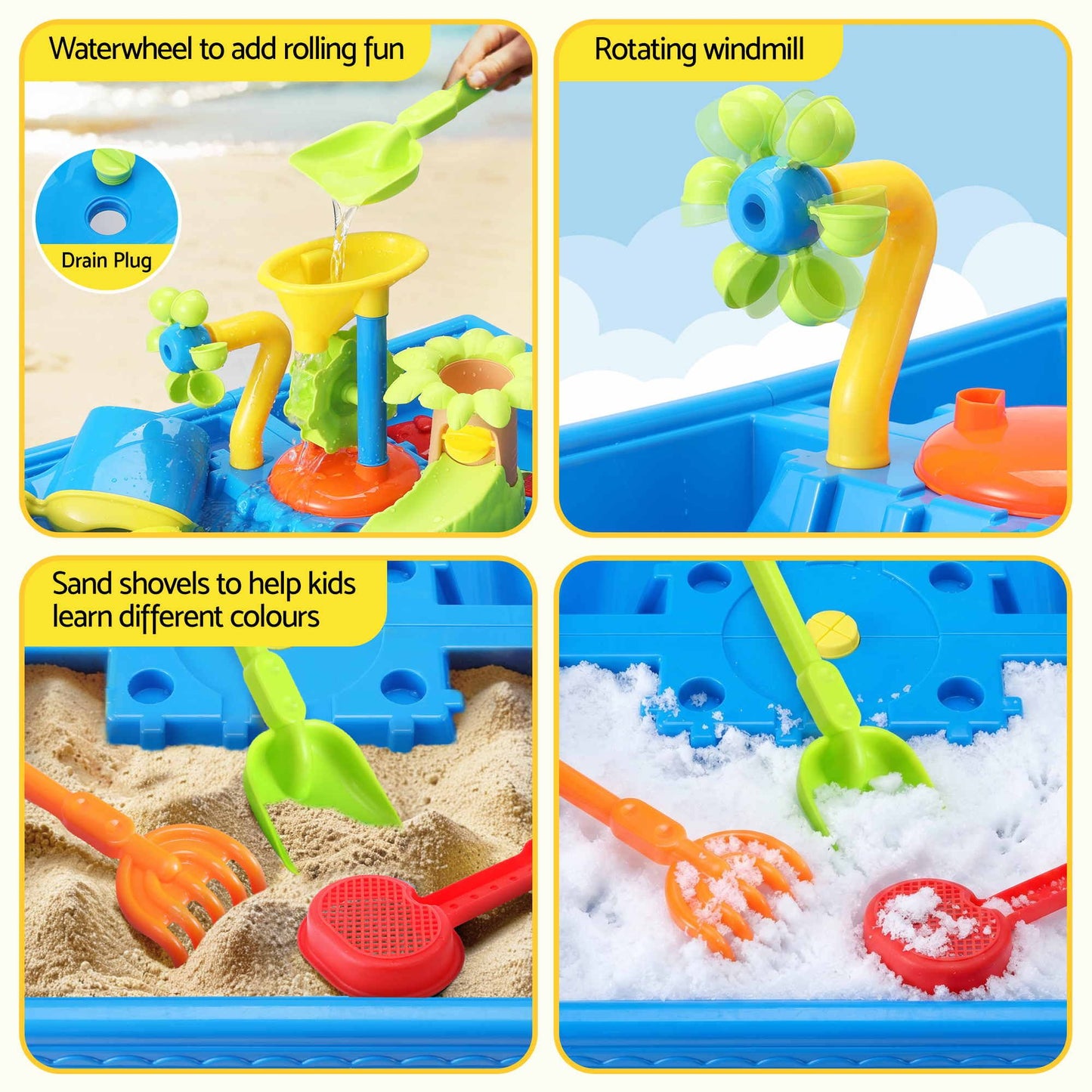 Keezi Ride-On Digger with Sand & Water Table