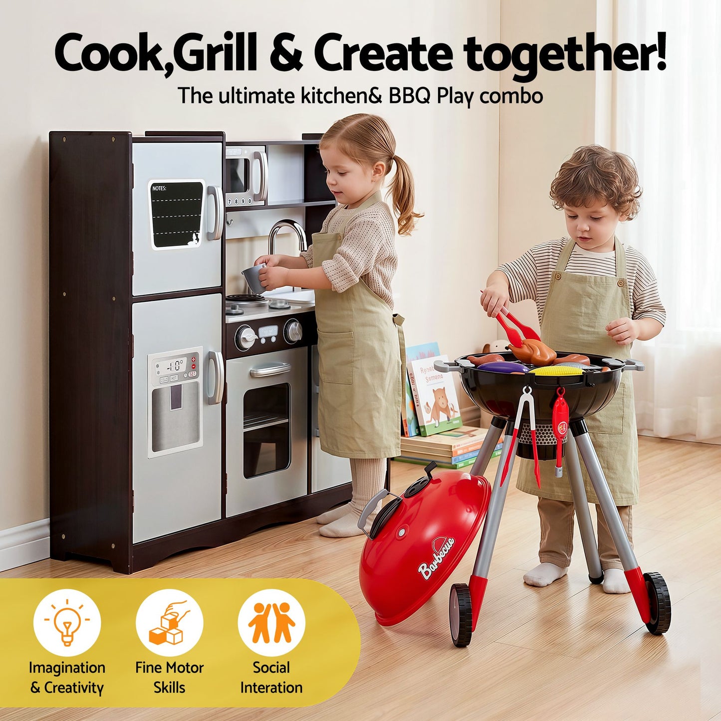 Keezi Kids BBQ Kitchen Playset 80cm