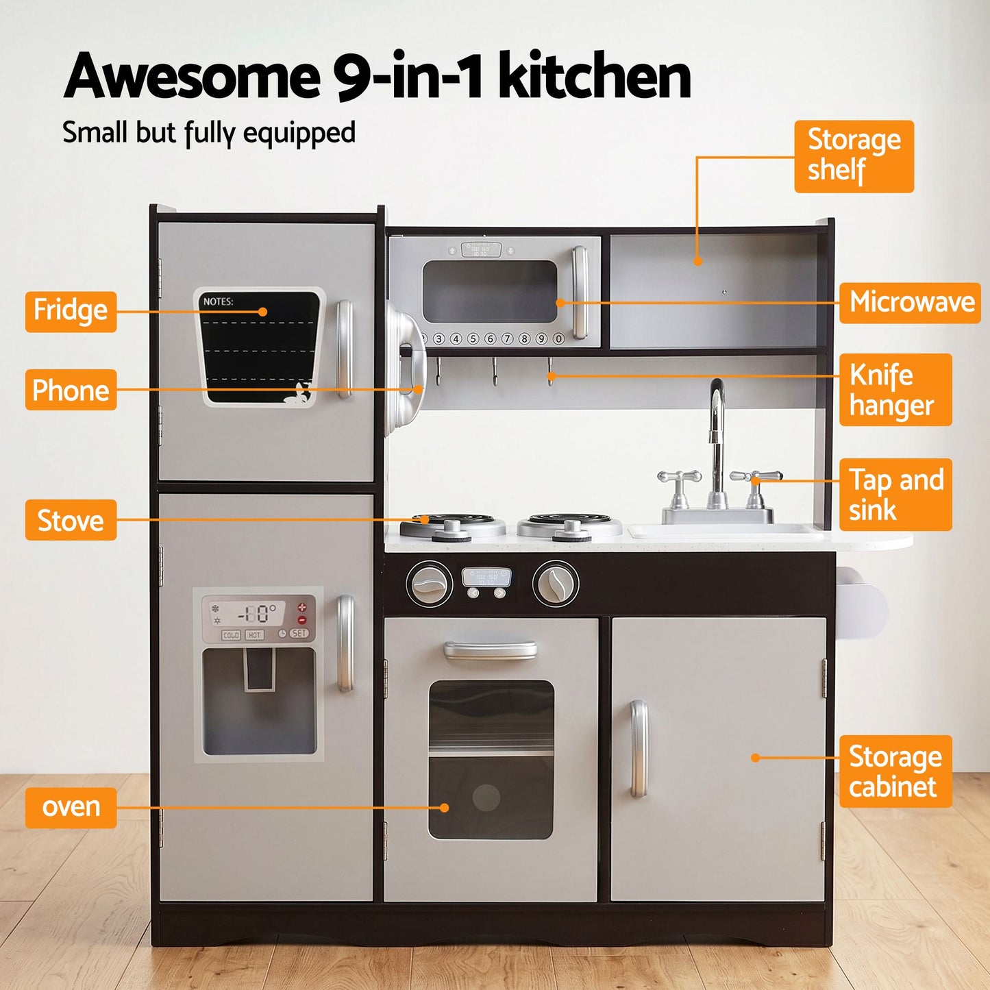 Keezi Kids BBQ Kitchen Playset 80cm