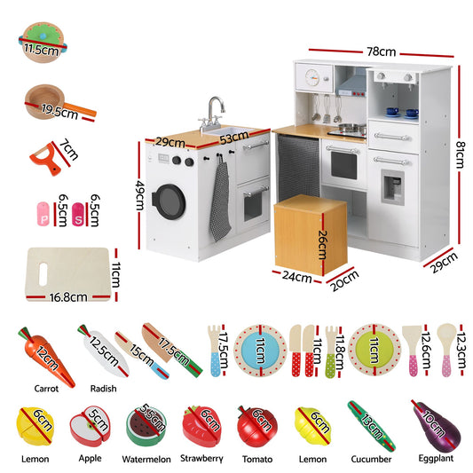 Keezi Kids Wooden Kitchen Playset 2-Piece