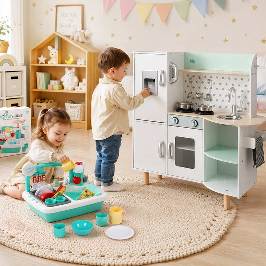 Keezi Pretend Kitchen Playset - green