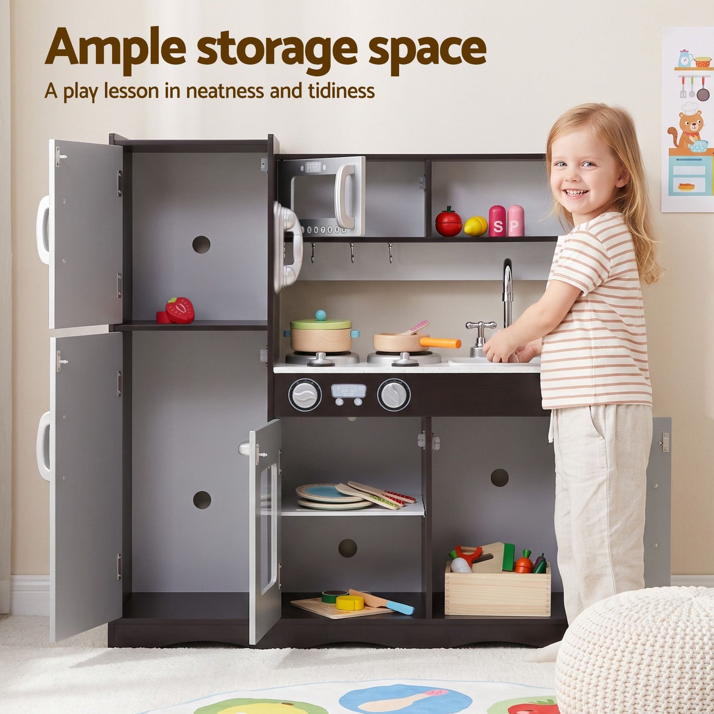 Keezi Kids Wooden Kitchen Playset