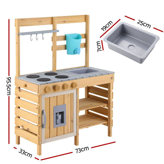 Keezi 95cm Wooden Kids Kitchen Playset