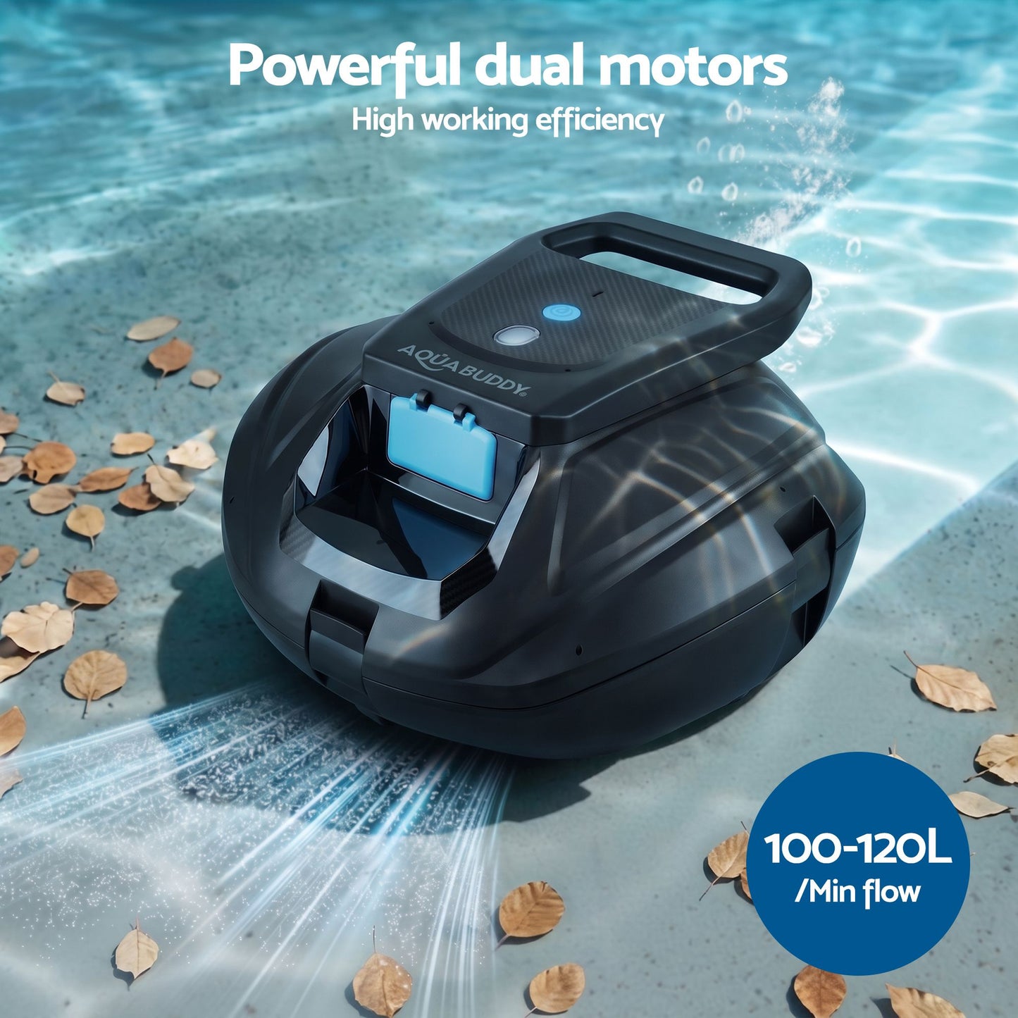 Aqua Buddy Cordless Pool Cleaner Robot Pool Vacuum Automatic Floor Clean 110Mins