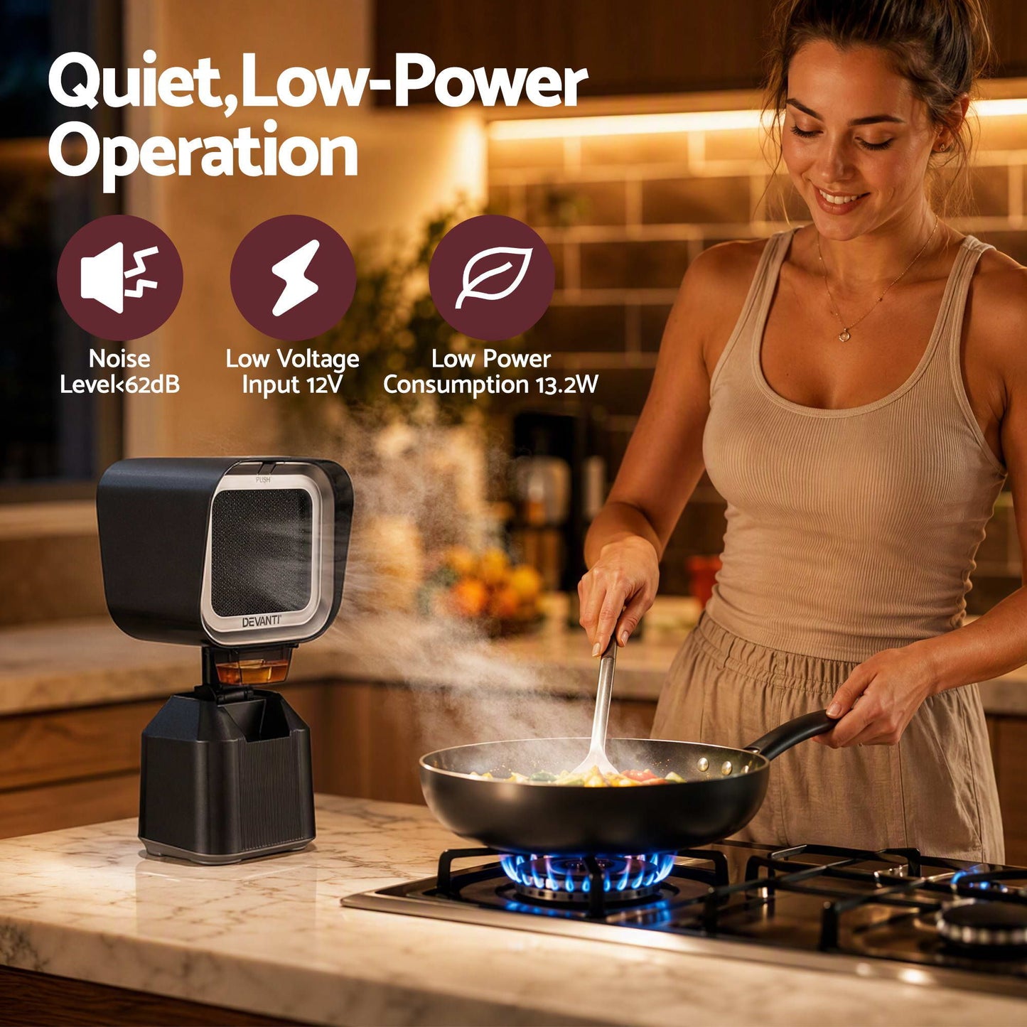 Devanti Portable Range Hood - Black