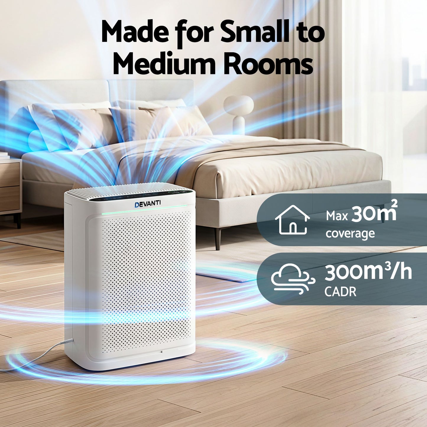 Devanti HEPA Air Purifier - White
