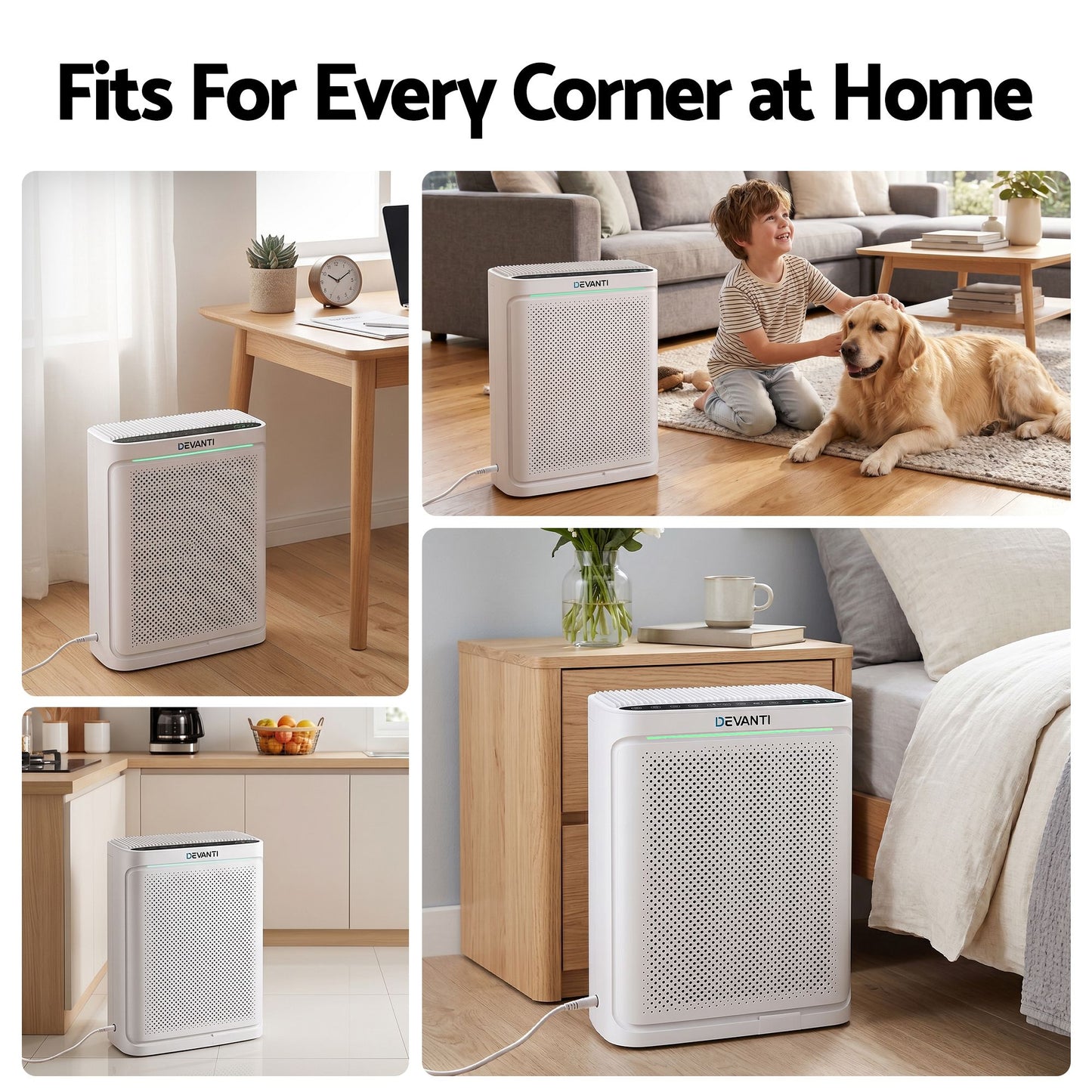 Devanti HEPA Air Purifier - White