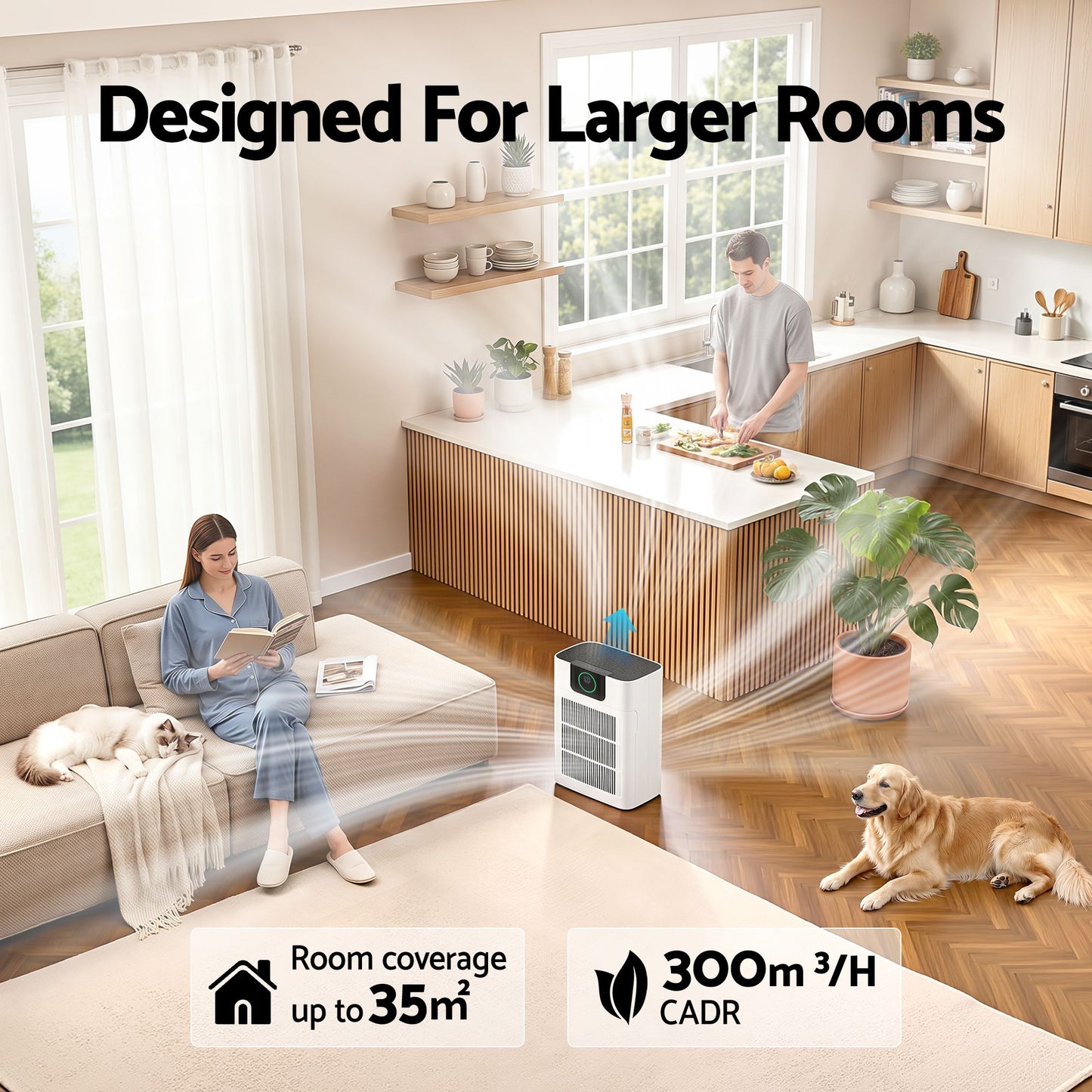 Devanti Pet Air Purifier Replacement Filter - White