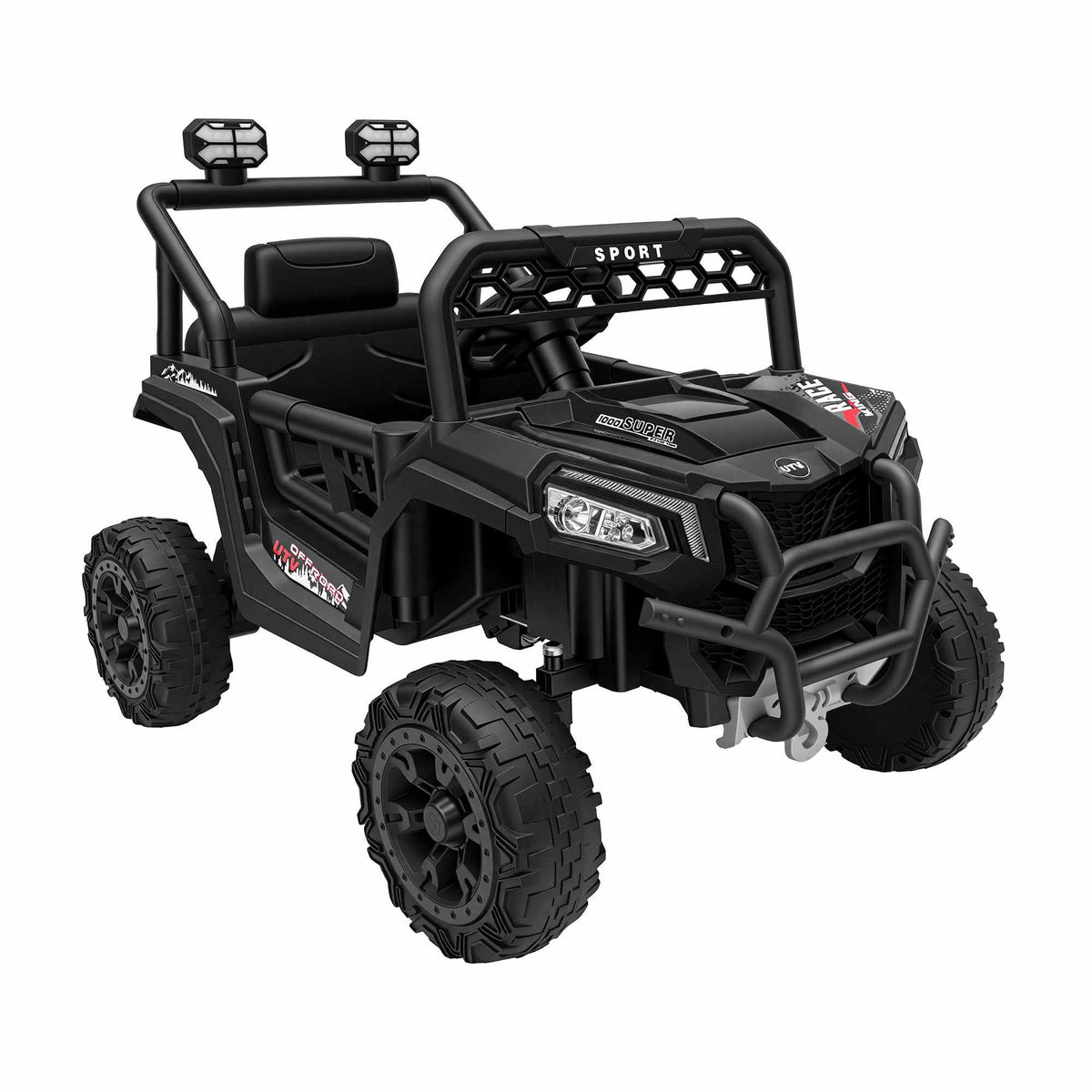 Rigo Ride On Car Kids Jeep 12V Kids Electric Car Remote Control Black