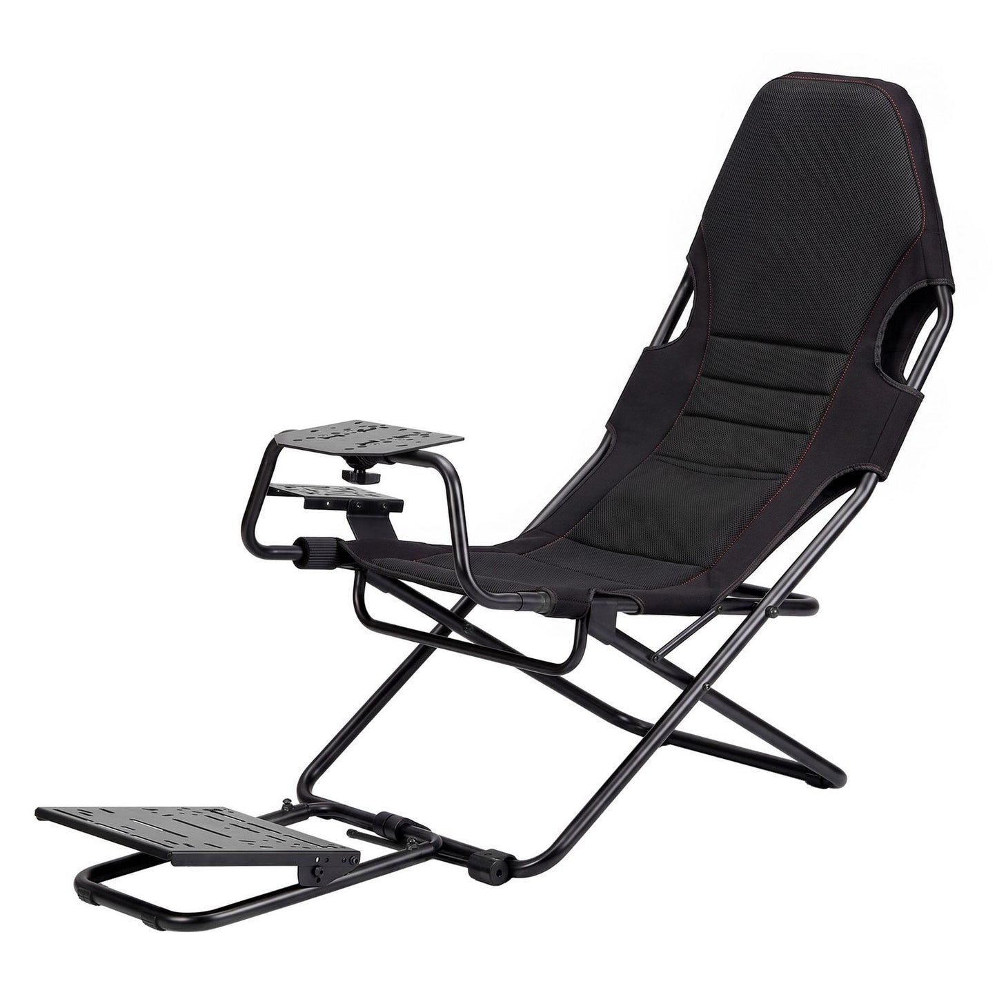 Artiss Steel Foldable Racing Simulator Cockpit Seat Wheel Stand Gear Shifter Mount Black