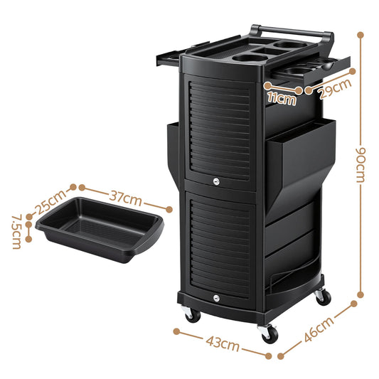 Embellir Salon Trolley - 6 Tier, Lockable