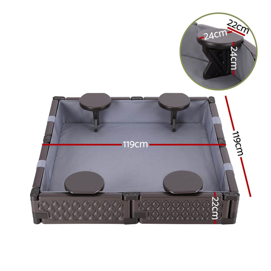 Keezi Kids Sandpit Sandbox with Cover