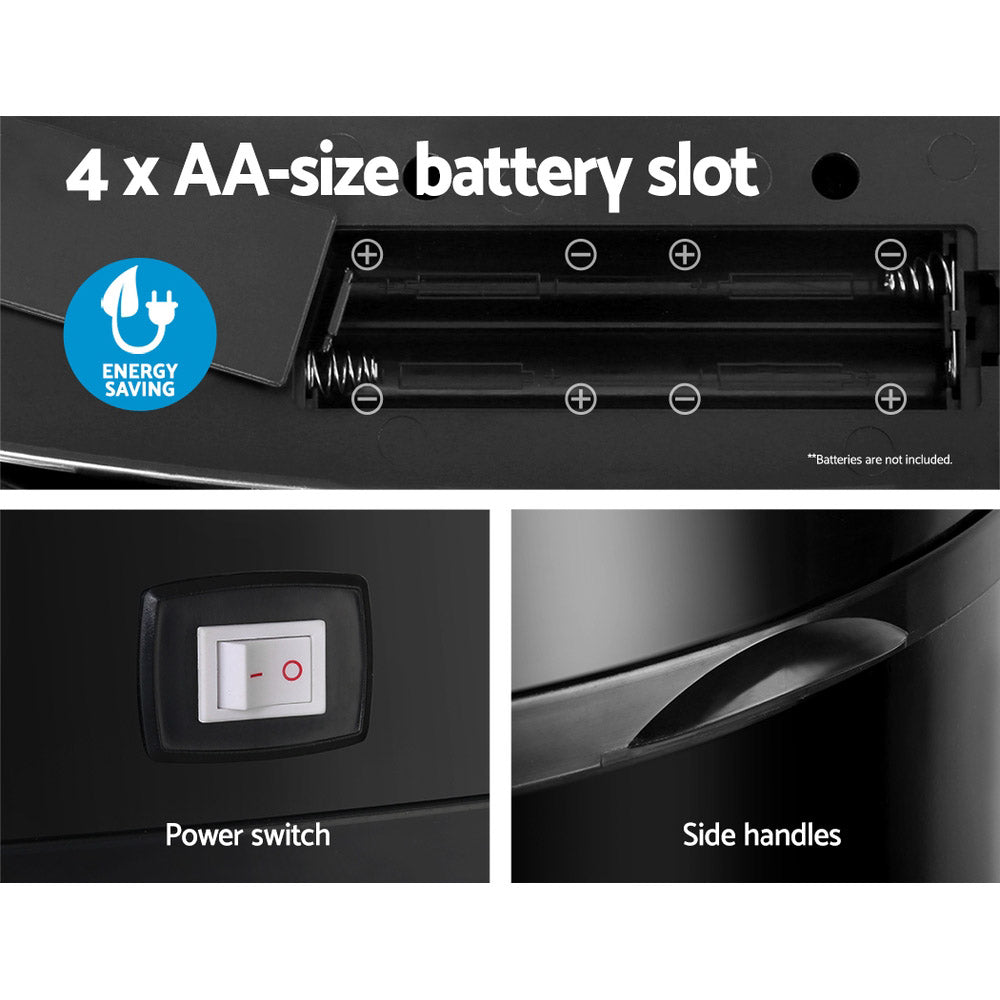 Devanti 68L Motion Sensor Bin - Black