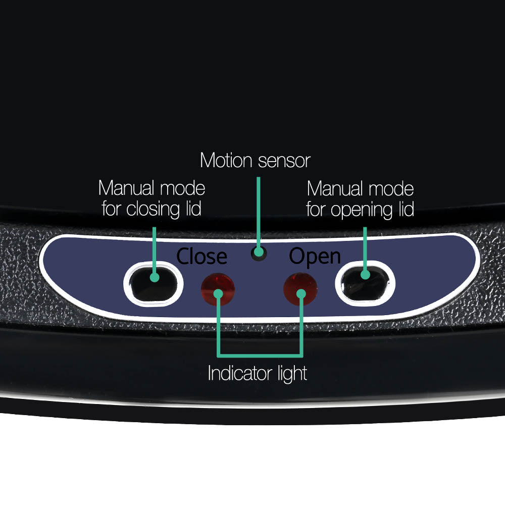 Devanti 68L Motion Sensor Bin - Black