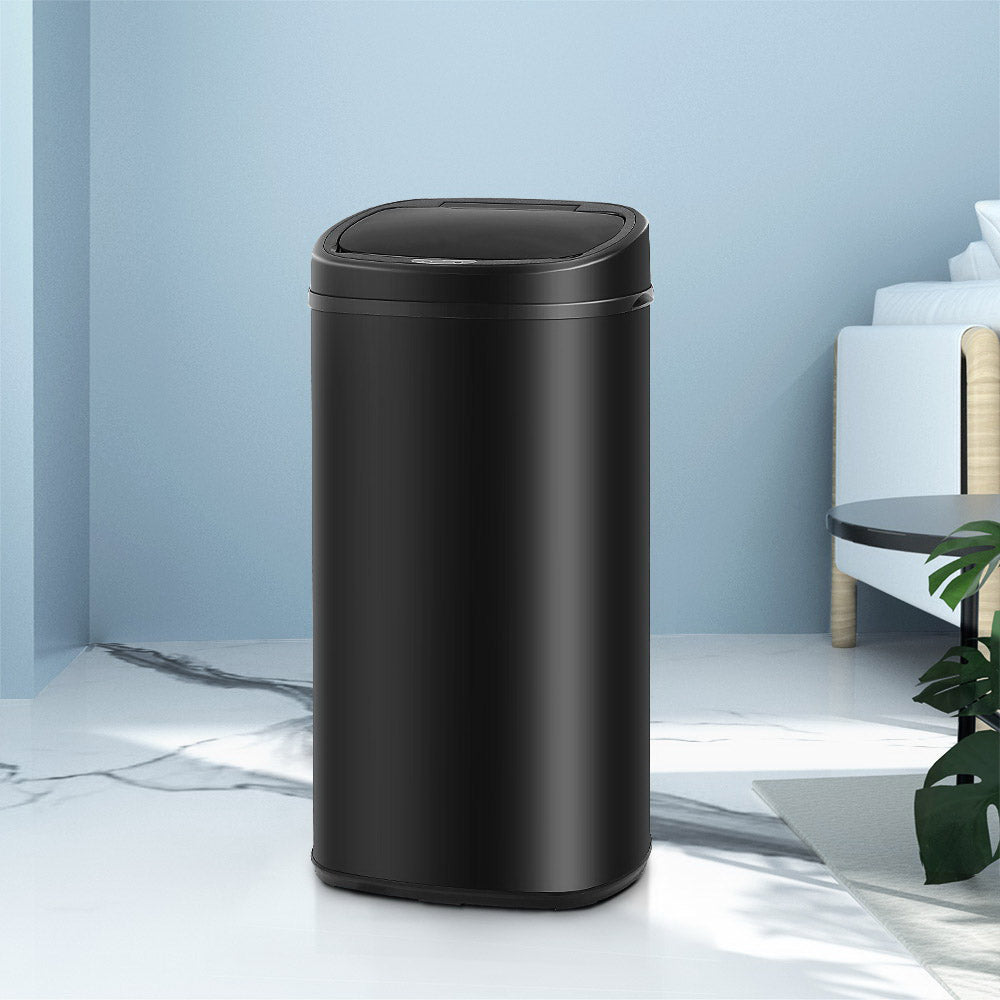 Devanti 68L Motion Sensor Bin - Black