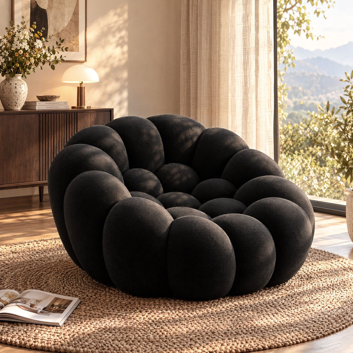 Artiss Bubble Floor Sofa - Grey
