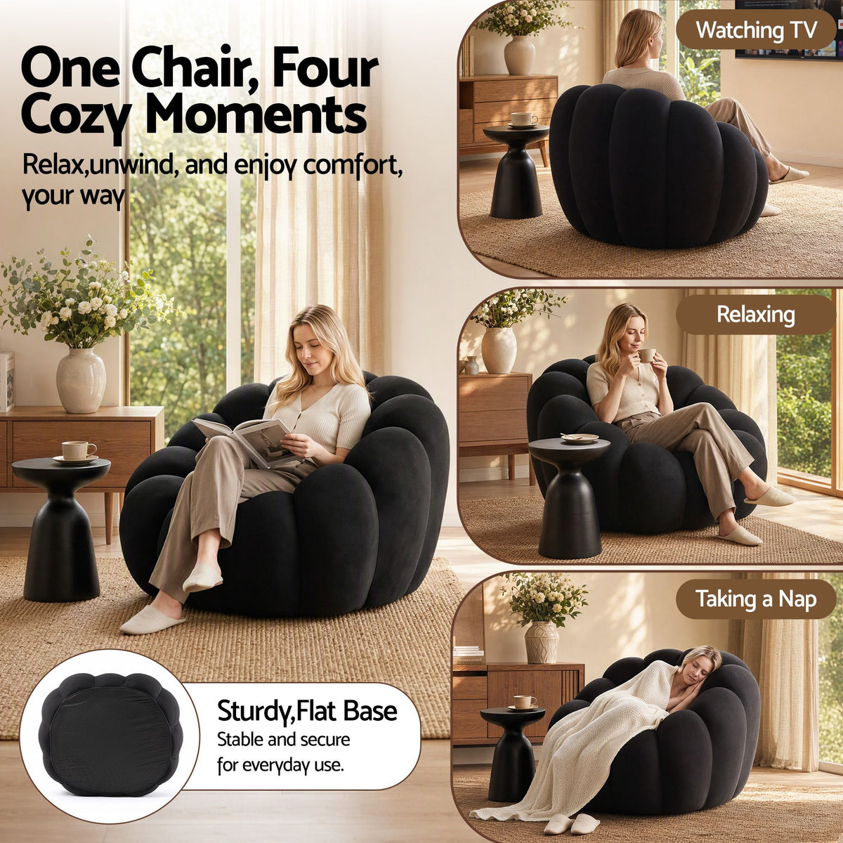 Artiss Bubble Floor Sofa - Grey