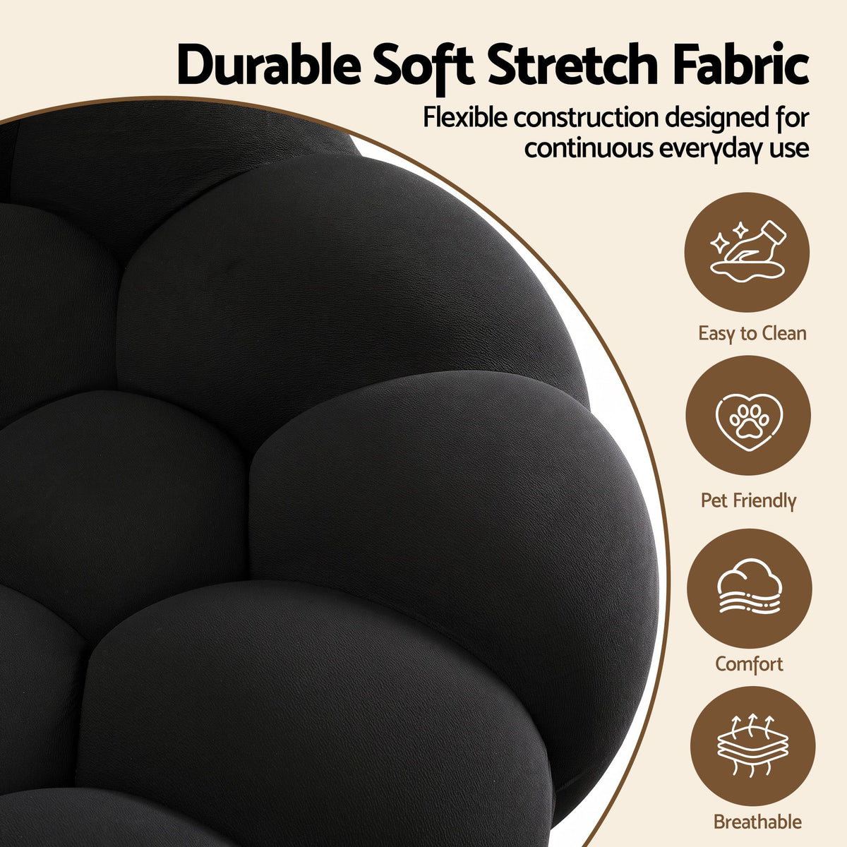 Artiss Bubble Floor Sofa - Grey