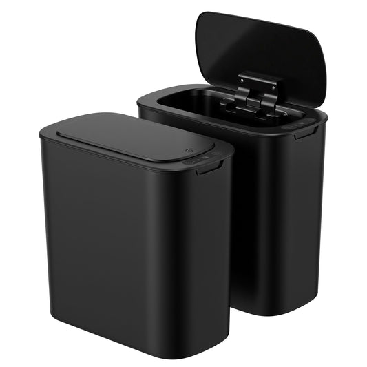 Devanti 2 Pack 11L Motion Sensor Bins - Black