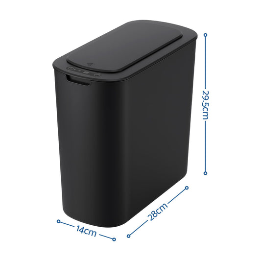 Devanti 2 Pack 11L Motion Sensor Bins - Black