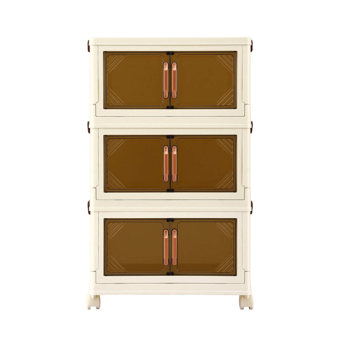 Artiss 3-Tier Foldable Storage Cabinet - White
