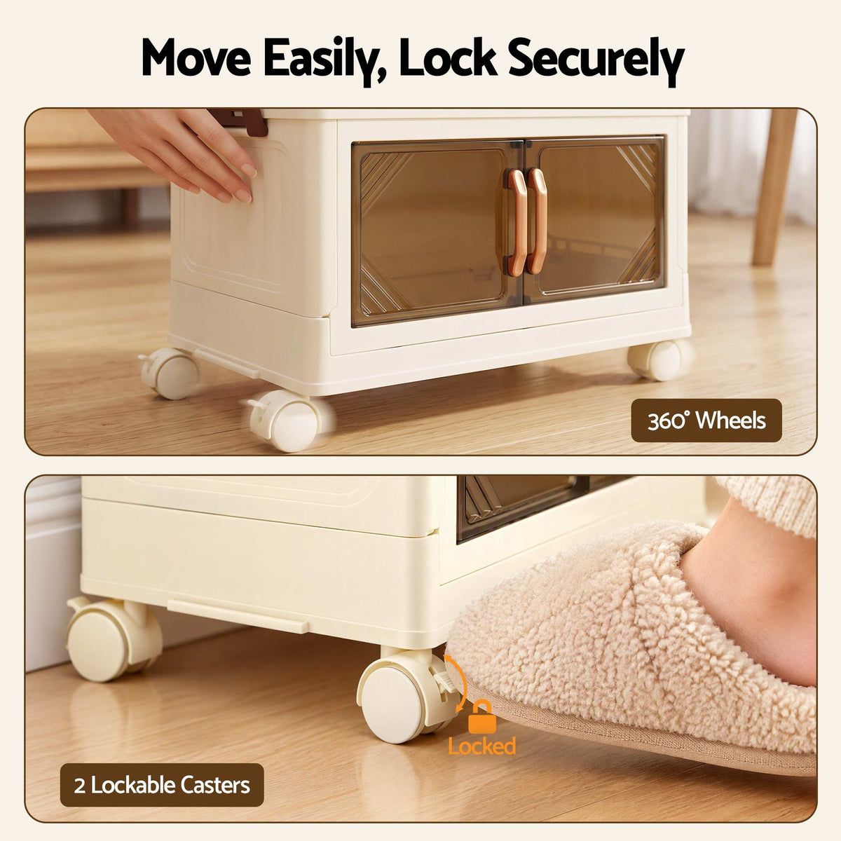 Artiss 3-Tier Foldable Storage Cabinet - White