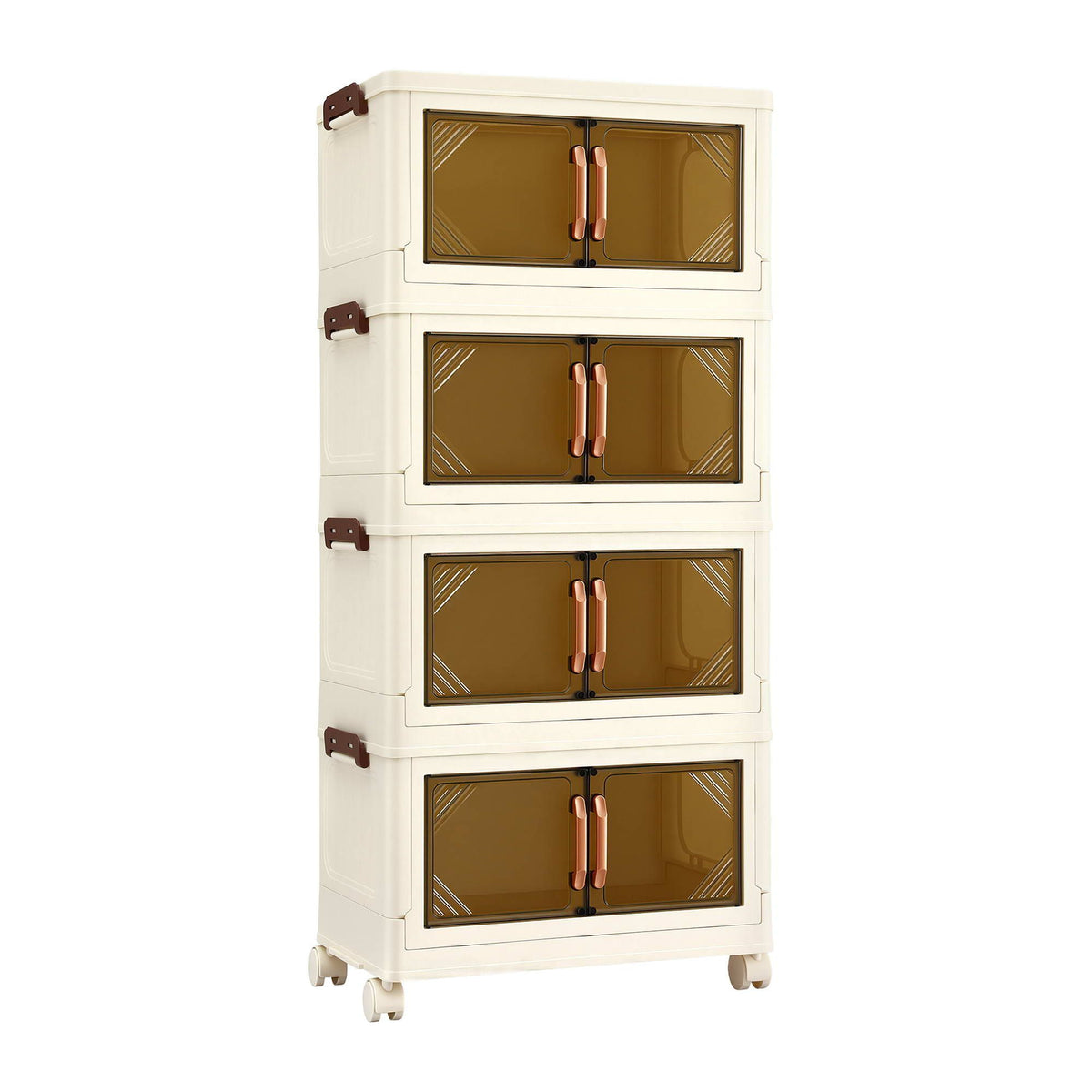 Artiss 4-Tier Foldable Storage Cabinet - White