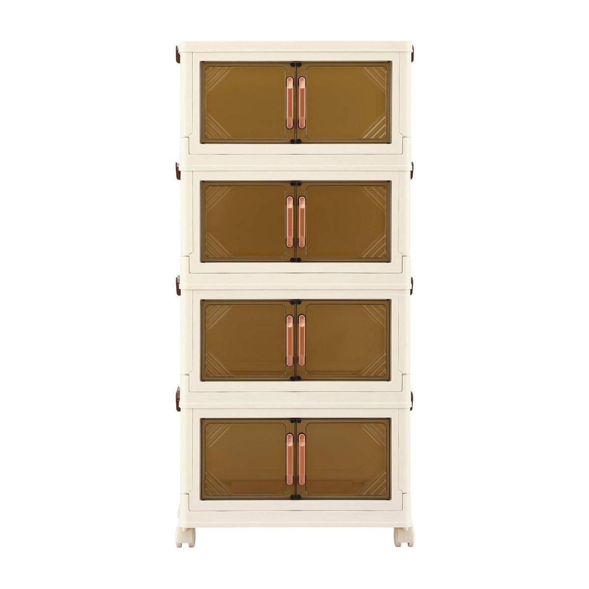 Artiss 4-Tier Foldable Storage Cabinet - White
