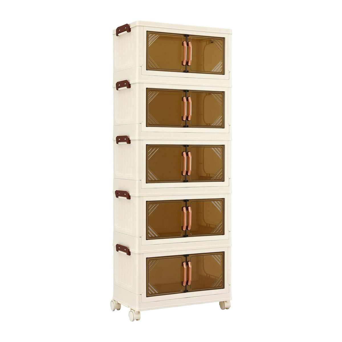 Artiss 5-Tier Foldable Storage Cabinet - White
