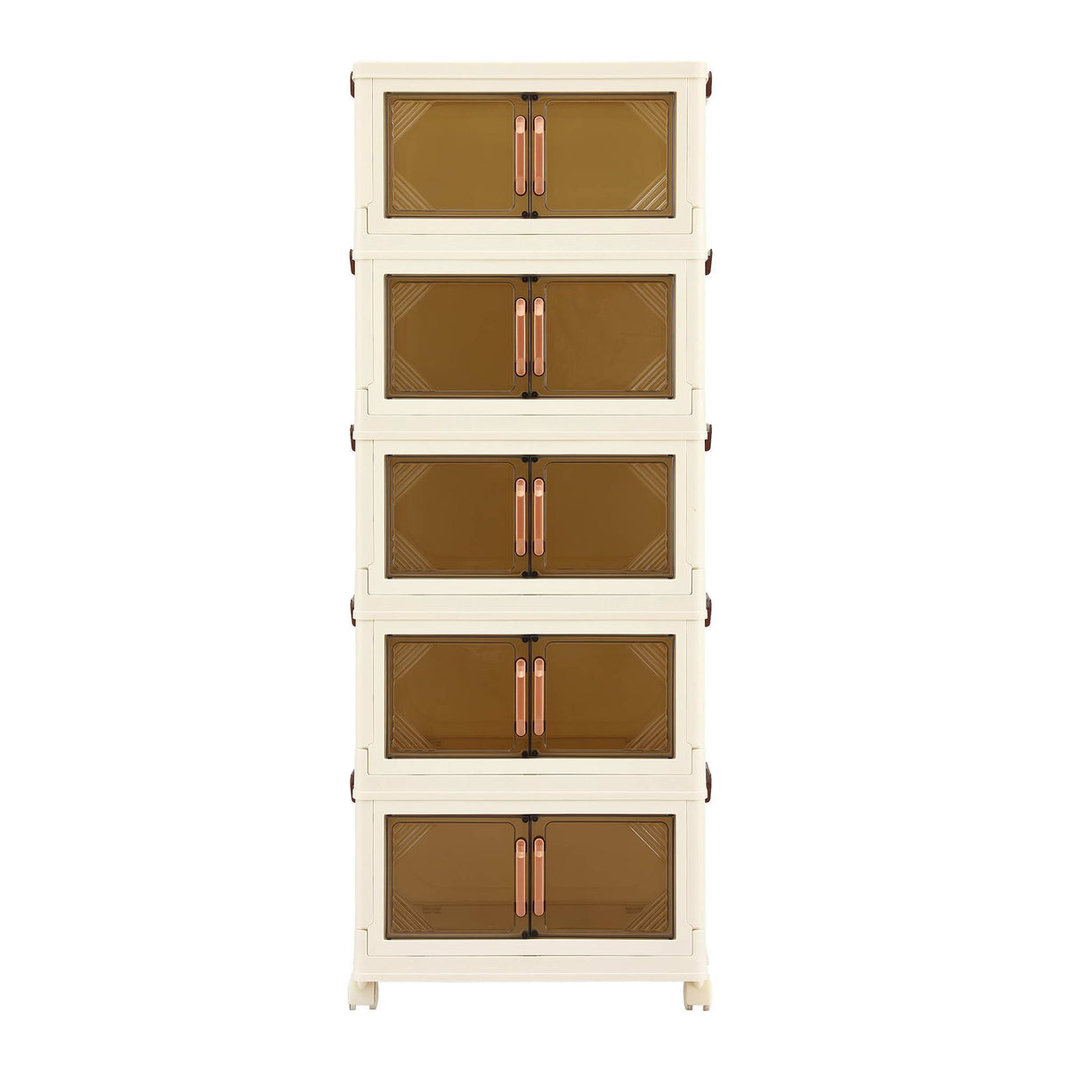 Artiss 5-Tier Foldable Storage Cabinet - White
