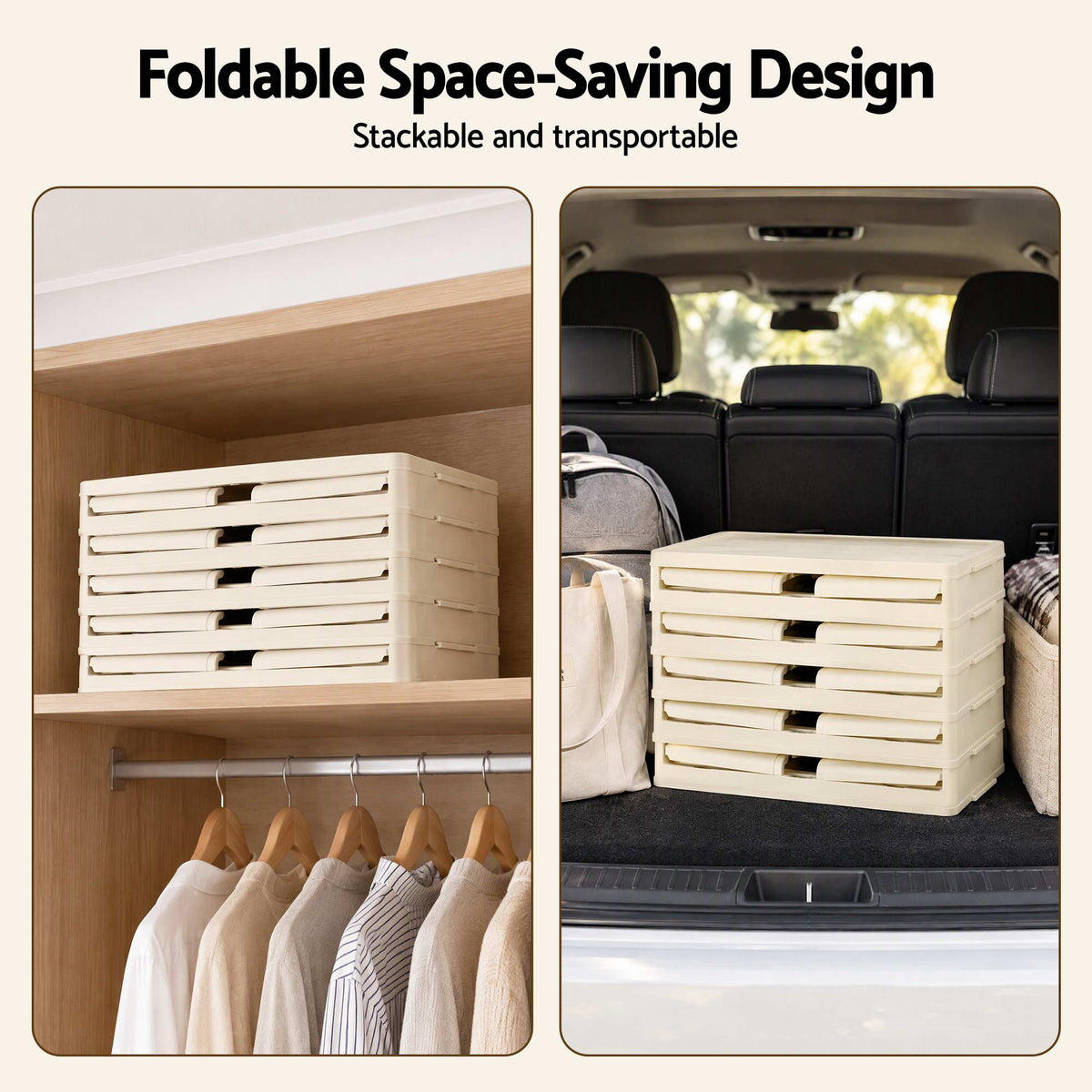 Artiss 5-Tier Foldable Storage Cabinet - White