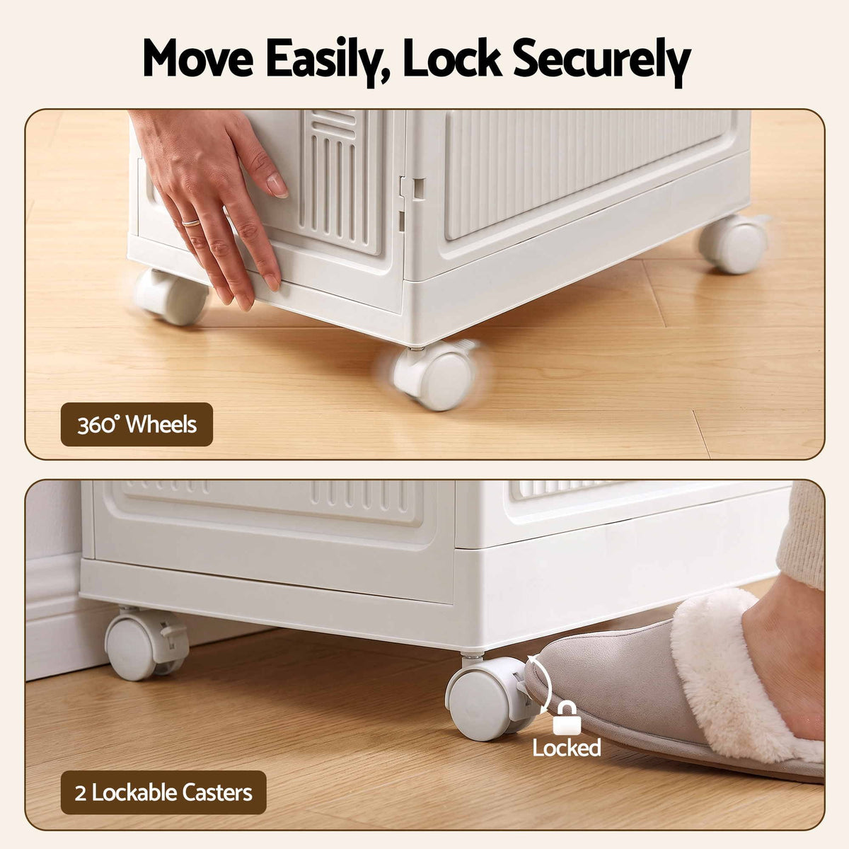 Artiss Foldable Storage Cabinet with Flip-Top - White