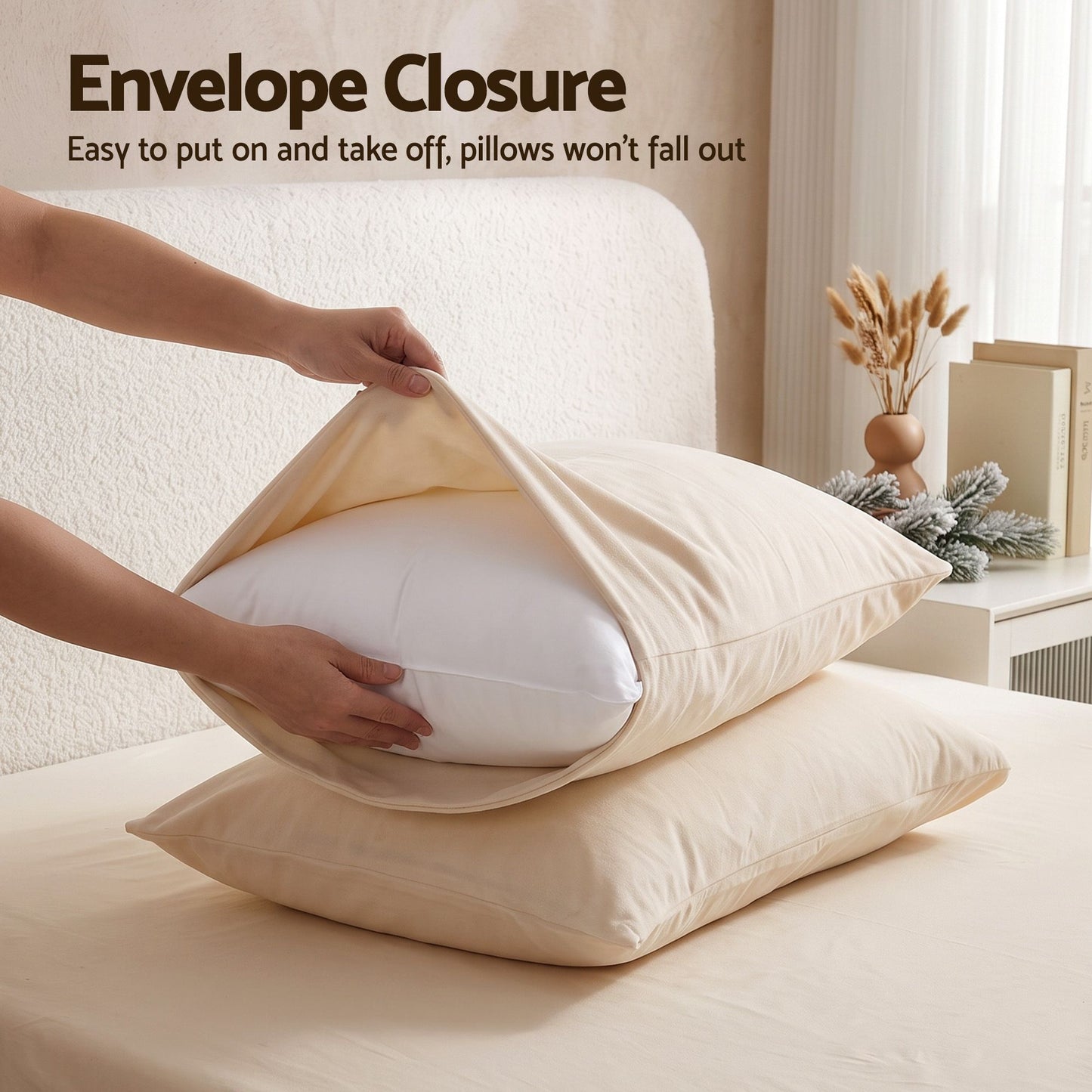 Giselle 150 GSM Micro Flannel Sheet Set - Queen - Cream White