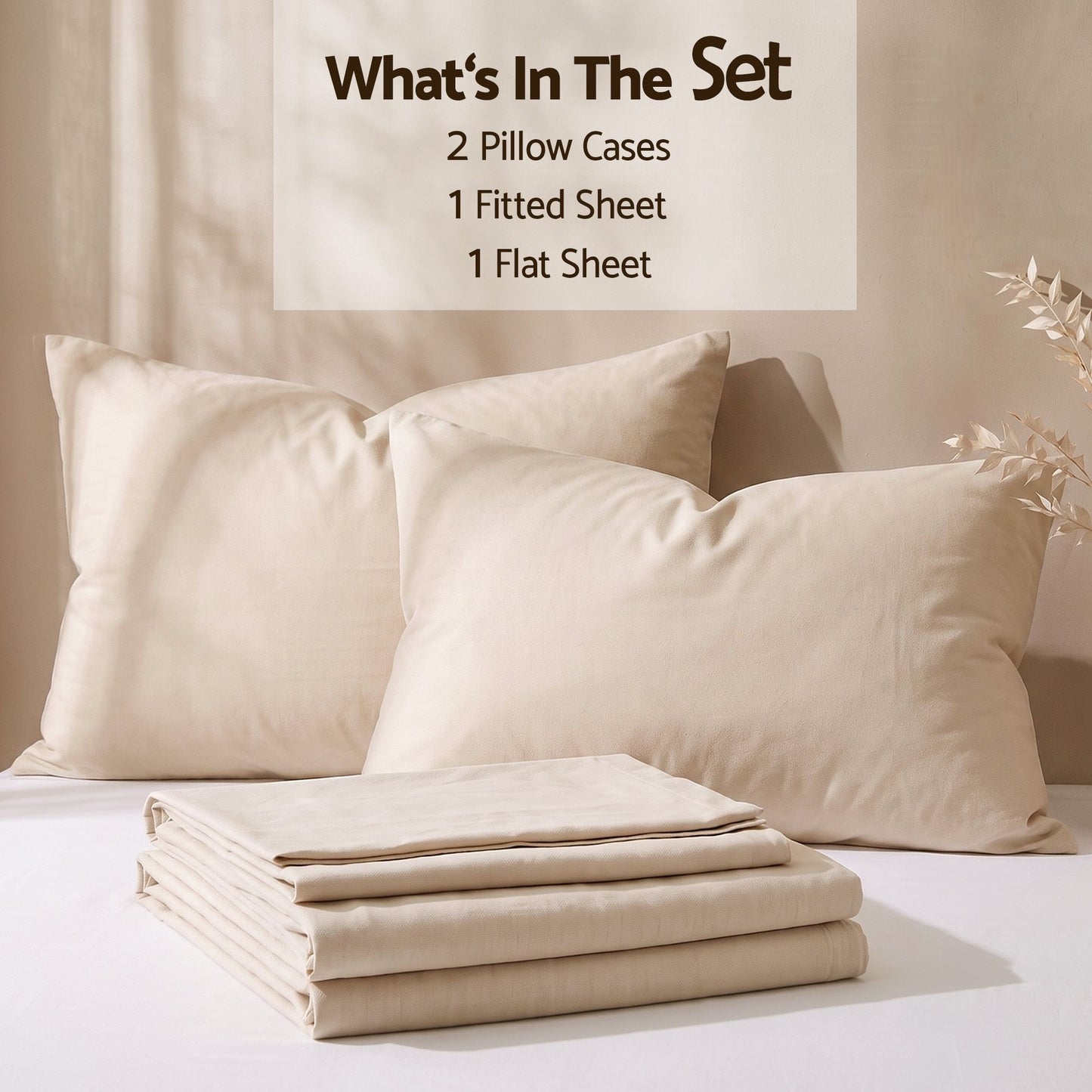 Giselle 150 GSM Micro Flannel Sheet Set - Queen - Cream White