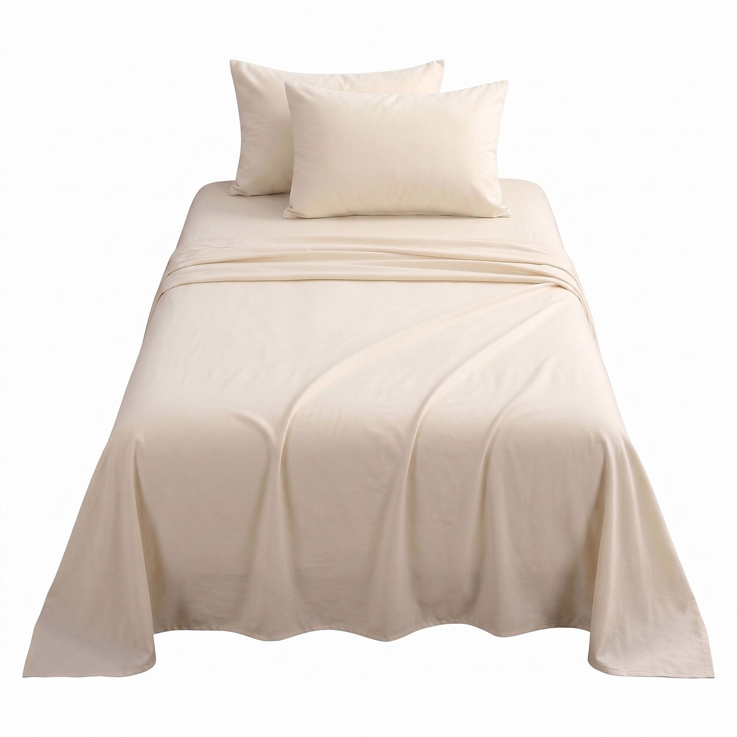 Giselle 150 GSM Micro Flannel Sheet Set - Single - Cream White