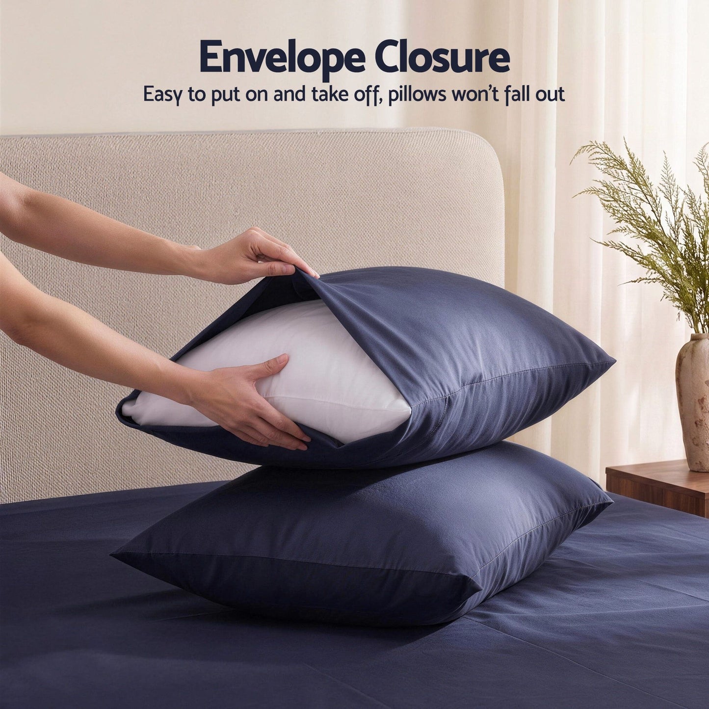 Giselle 500TC Cotton Sheet Set - Queen - Navy Blue