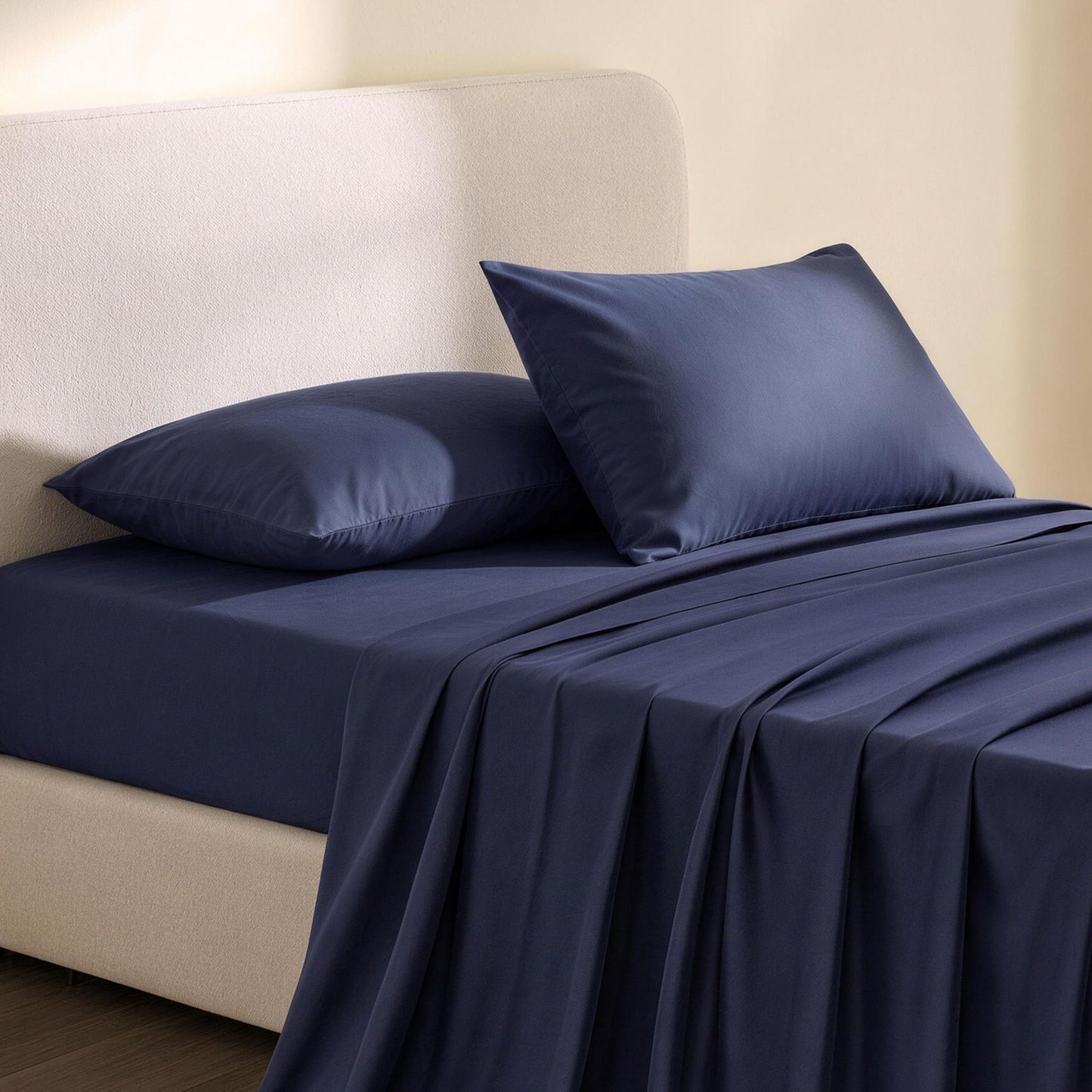 Giselle 500TC Cotton Sheet Set - Single - Navy Blue