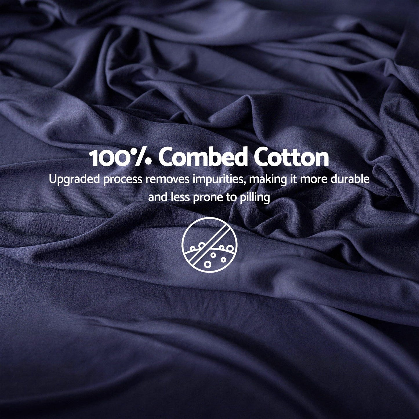 Giselle 500TC Cotton Sheet Set - Single - Navy Blue